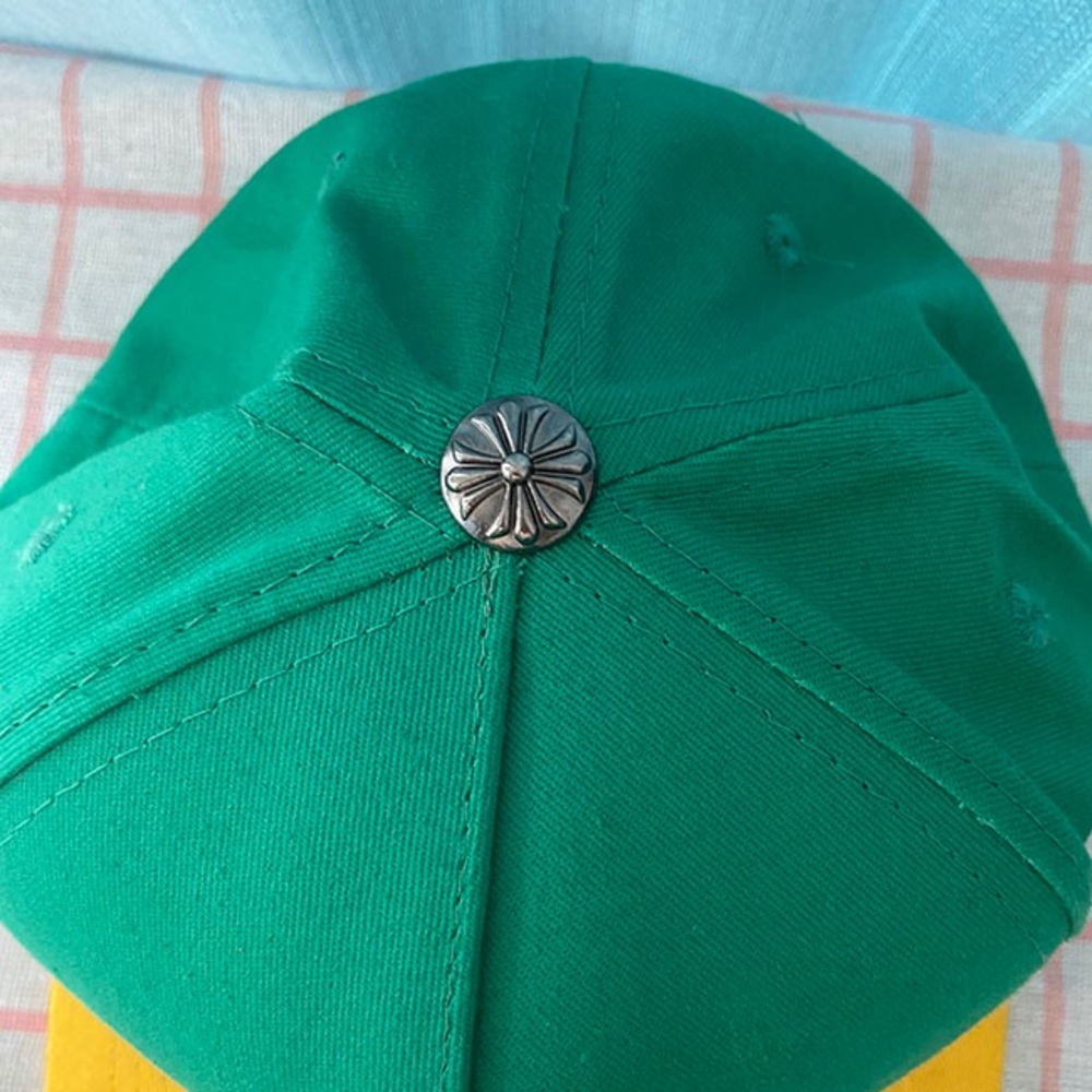 Chrome Hearts Yellow And Green Color Matching Casual Sports Hat - Picture 3 of 7